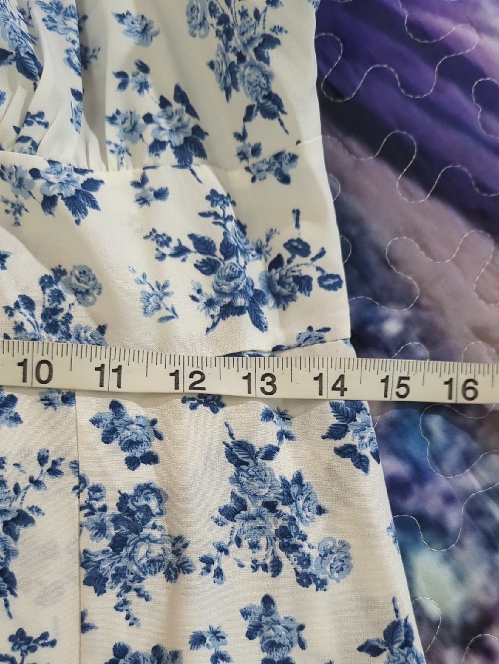 🌸 White & Blue Floral Off-Shoulder Maxi Dress 🌸Size Small | Never Worn - Picture 16 of 16